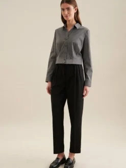 Seidensticker Blusen*Damen Hemdbluse - Uni grau uni