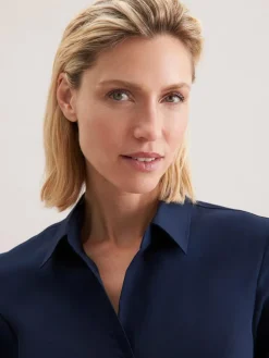 Seidensticker Blusen*Damen Hemdbluse - Uni blau uni