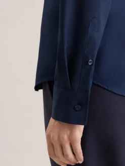 Seidensticker Blusen*Damen Hemdbluse - Uni blau uni