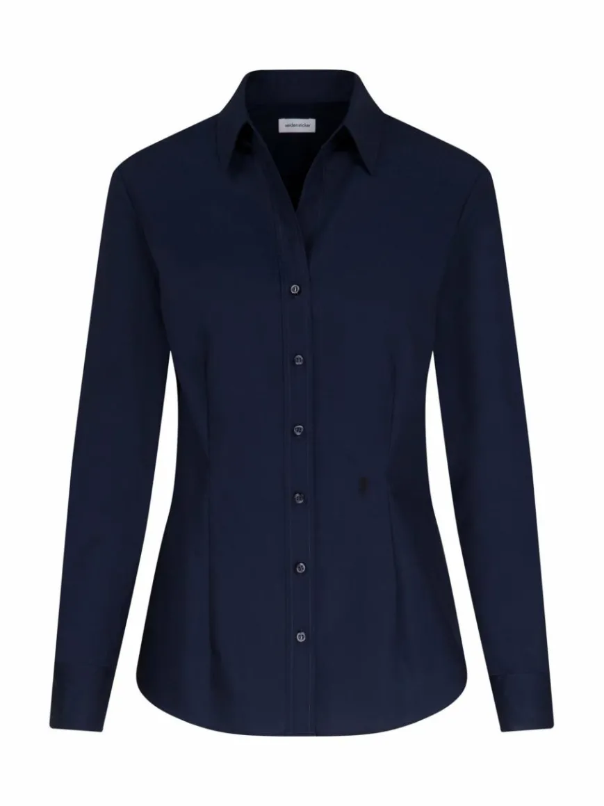 Seidensticker Blusen*Damen Hemdbluse - Uni blau uni