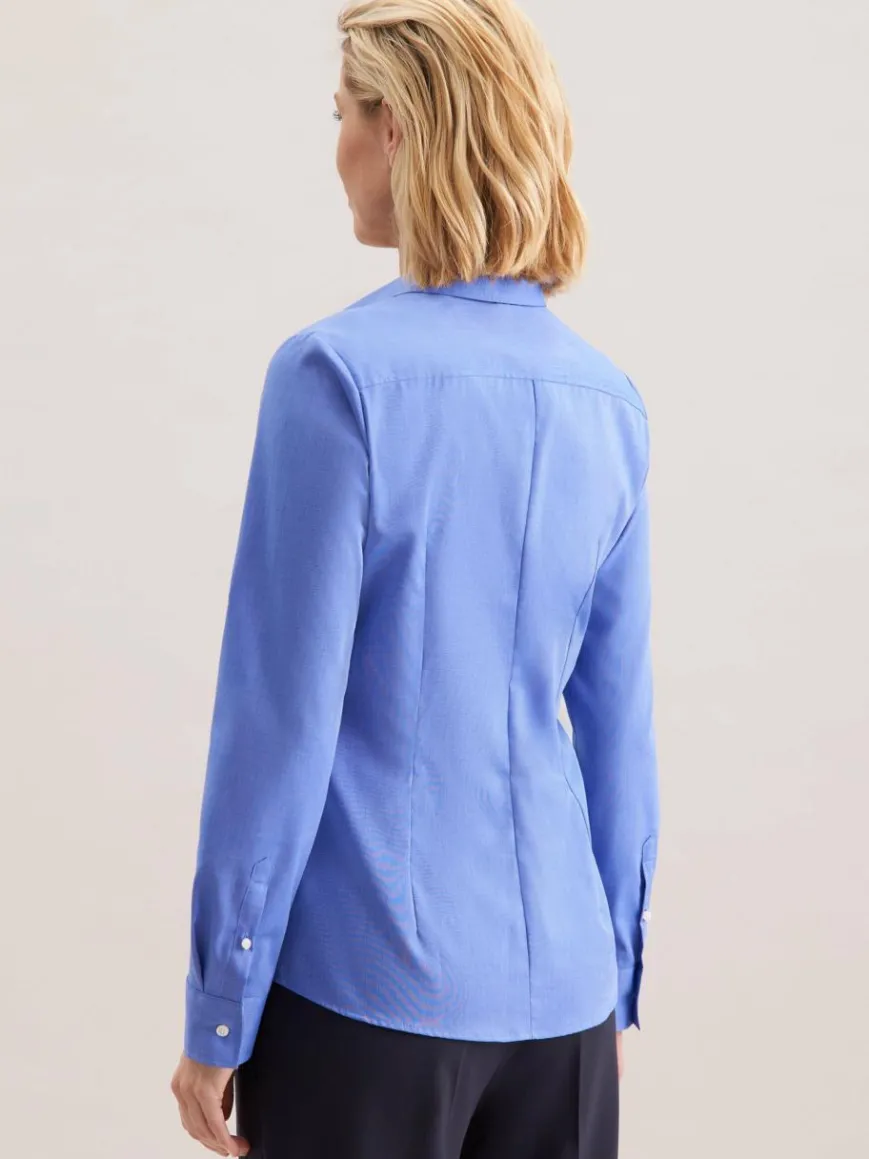 Seidensticker Blusen*Damen Hemdbluse - Uni blau uni
