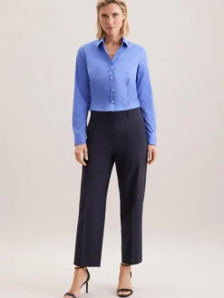 Seidensticker Blusen*Damen Hemdbluse - Uni blau uni