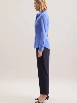 Seidensticker Blusen*Damen Hemdbluse - Uni blau uni