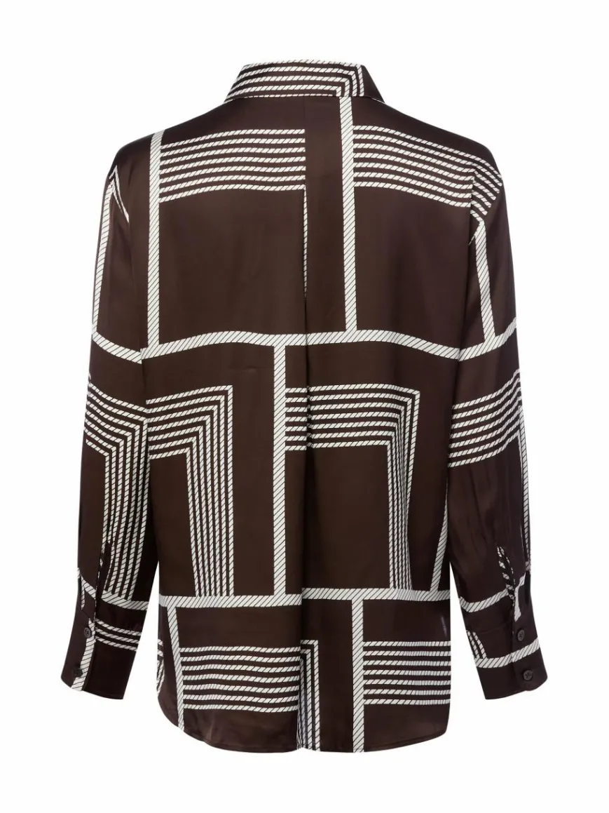 Someday Blusen*Damen Hemdbluse - Zisi schoko gemustert