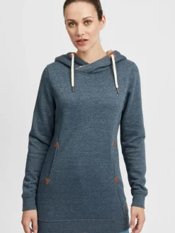 OXMO Sweatshirts & Sweatjacken*Damen Hoodie blau uni