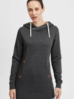 OXMO Sweatshirts & Sweatjacken*Damen Hoodie grau uni