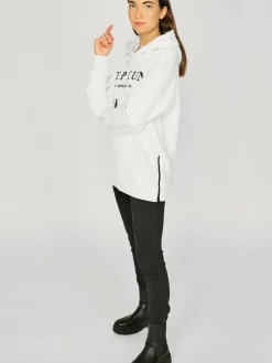 Topgun Sweatshirts & Sweatjacken*Damen Hoodie weiß uni