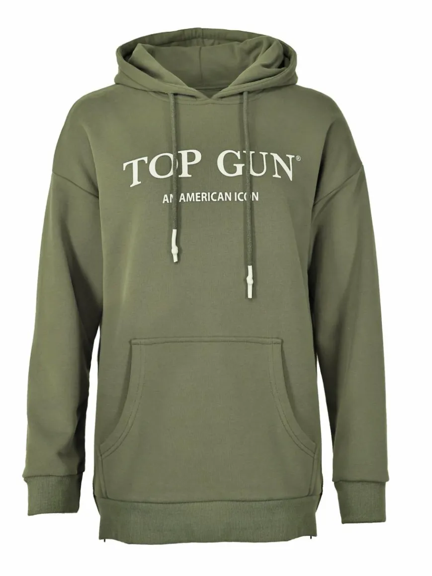 Topgun Sweatshirts & Sweatjacken*Damen Hoodie oliv uni