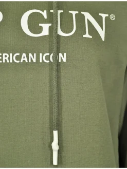 Topgun Sweatshirts & Sweatjacken*Damen Hoodie oliv uni