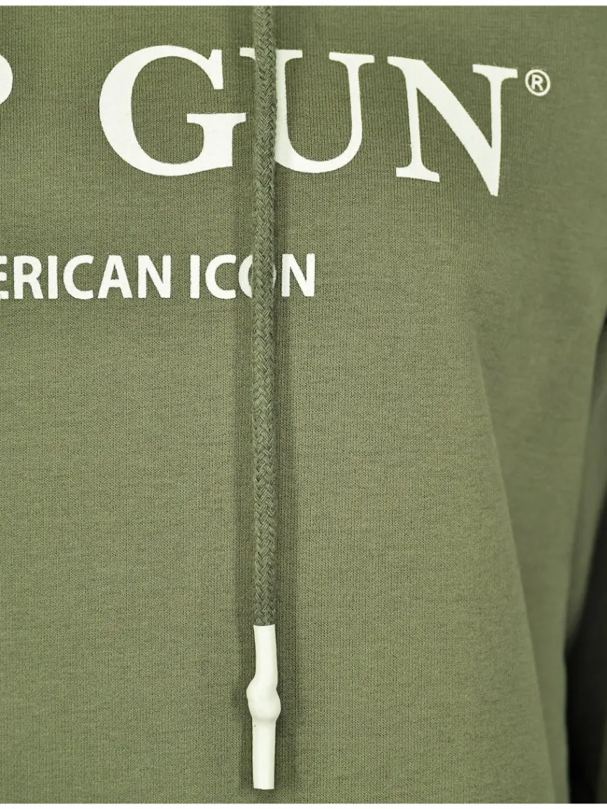 Topgun Sweatshirts & Sweatjacken*Damen Hoodie oliv uni