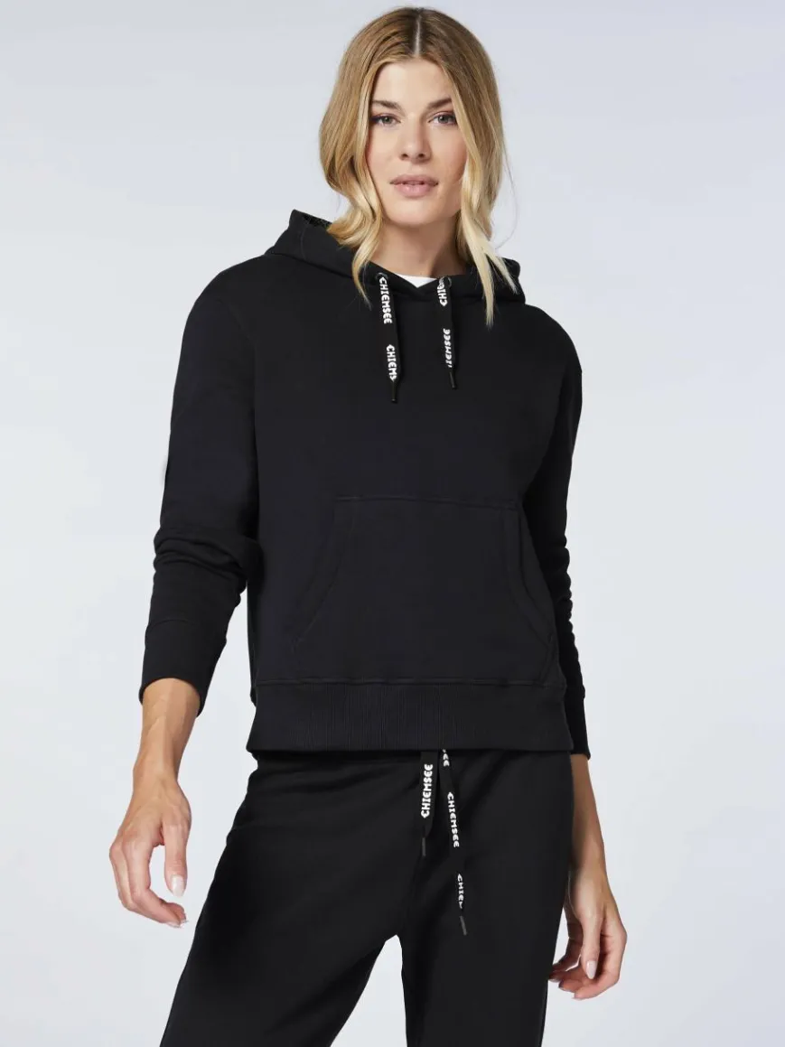 Chiemsee Sweatshirts & Sweatjacken*Damen Hoodie schwarz uni