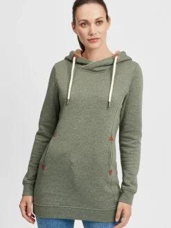 OXMO Sweatshirts & Sweatjacken*Damen Hoodie grün uni