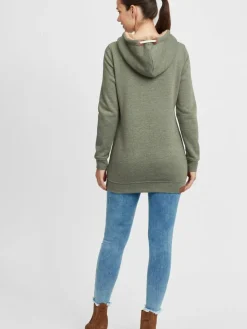 OXMO Sweatshirts & Sweatjacken*Damen Hoodie grün uni
