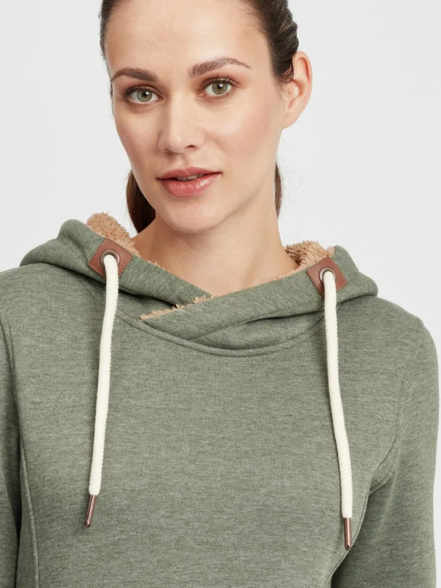 OXMO Sweatshirts & Sweatjacken*Damen Hoodie grün uni
