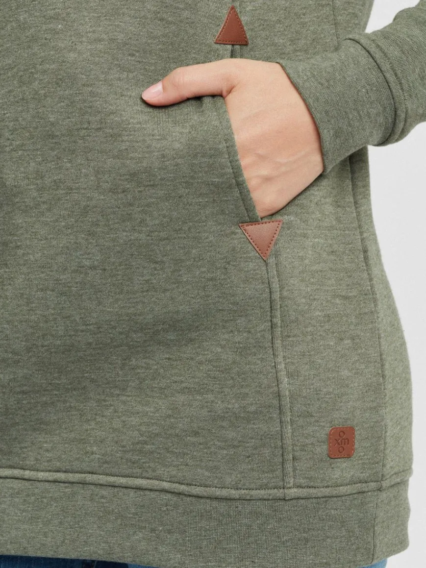 OXMO Sweatshirts & Sweatjacken*Damen Hoodie grün uni