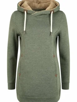 OXMO Sweatshirts & Sweatjacken*Damen Hoodie grün uni
