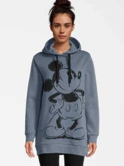 Course Sweatshirts & Sweatjacken*Damen Hoodie - Mickey Mouse Retro hellblau bedruckt