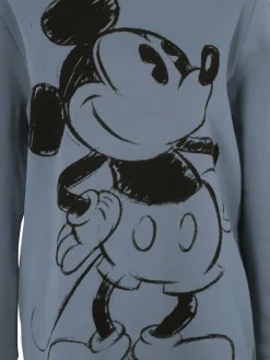 Course Sweatshirts & Sweatjacken*Damen Hoodie - Mickey Mouse Retro hellblau bedruckt