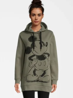 Course Sweatshirts & Sweatjacken*Damen Hoodie - Mickey Mouse Retro khaki bedruckt
