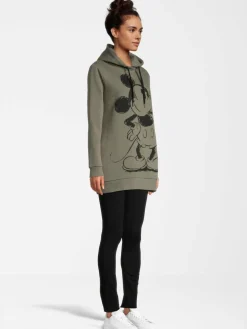 Course Sweatshirts & Sweatjacken*Damen Hoodie - Mickey Mouse Retro khaki bedruckt