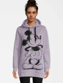 Course Sweatshirts & Sweatjacken*Damen Hoodie - Mickey Mouse Retro flieder bedruckt