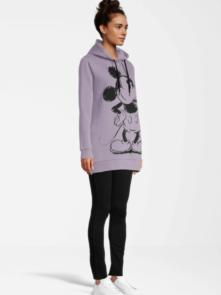 Course Sweatshirts & Sweatjacken*Damen Hoodie - Mickey Mouse Retro flieder bedruckt