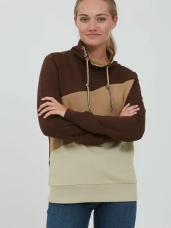 OXMO Sweatshirts & Sweatjacken*Damen Hoodie - OXAgda braun uni