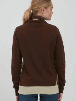 OXMO Sweatshirts & Sweatjacken*Damen Hoodie - OXAgda braun uni