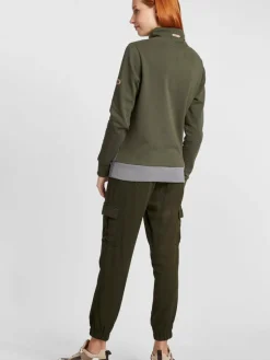 OXMO Sweatshirts & Sweatjacken*Damen Hoodie - OXAgda grün uni