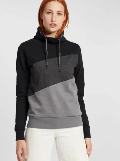 OXMO Sweatshirts & Sweatjacken*Damen Hoodie - OXAgda schwarz uni