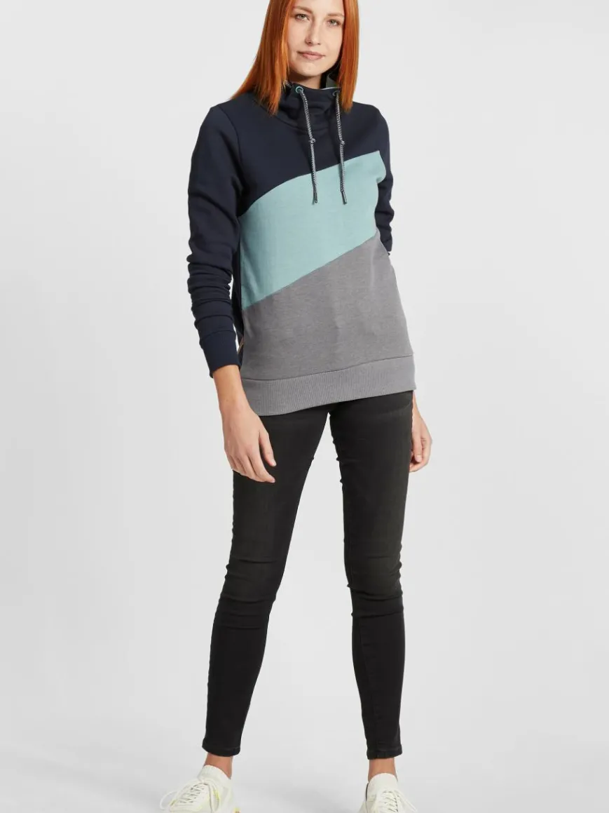 OXMO Sweatshirts & Sweatjacken*Damen Hoodie - OXAgda blau uni