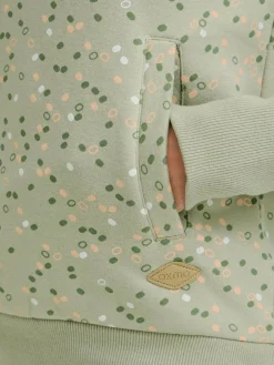 OXMO Sweatshirts & Sweatjacken*Damen Hoodie - OXBeate grün gepunktet