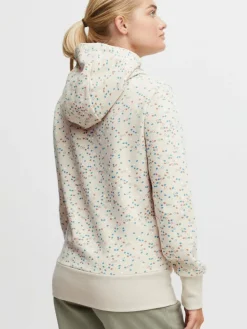 OXMO Sweatshirts & Sweatjacken*Damen Hoodie - OXBeate beige gepunktet