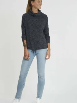 OXMO Sweatshirts & Sweatjacken*Damen Hoodie - OXBelma blau uni