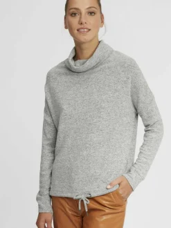 OXMO Sweatshirts & Sweatjacken*Damen Hoodie - OXBelma hellgrau uni