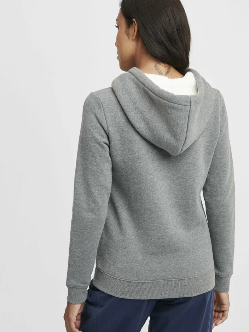 OXMO Sweatshirts & Sweatjacken*Damen Hoodie - OXBinna grau uni