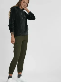 OXMO Sweatshirts & Sweatjacken*Damen Hoodie - OXNimma schwarz uni