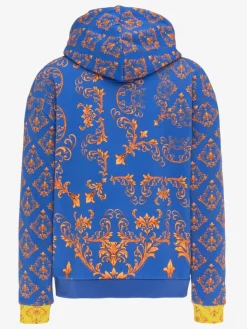 Carlo Colucci Sweatshirts & Sweatjacken*Damen Hoodie ohne Reißverschluss - Citarda blau gemustert