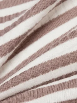 Marie Lund Hosen*Damen Hose taupe ecru gestreift