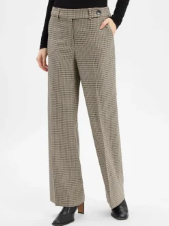 More & More Hosen*Damen Hose beige kariert