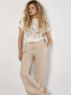 Apricot Hosen*Damen Hose beige gestreift