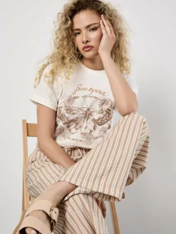 Apricot Hosen*Damen Hose beige gestreift