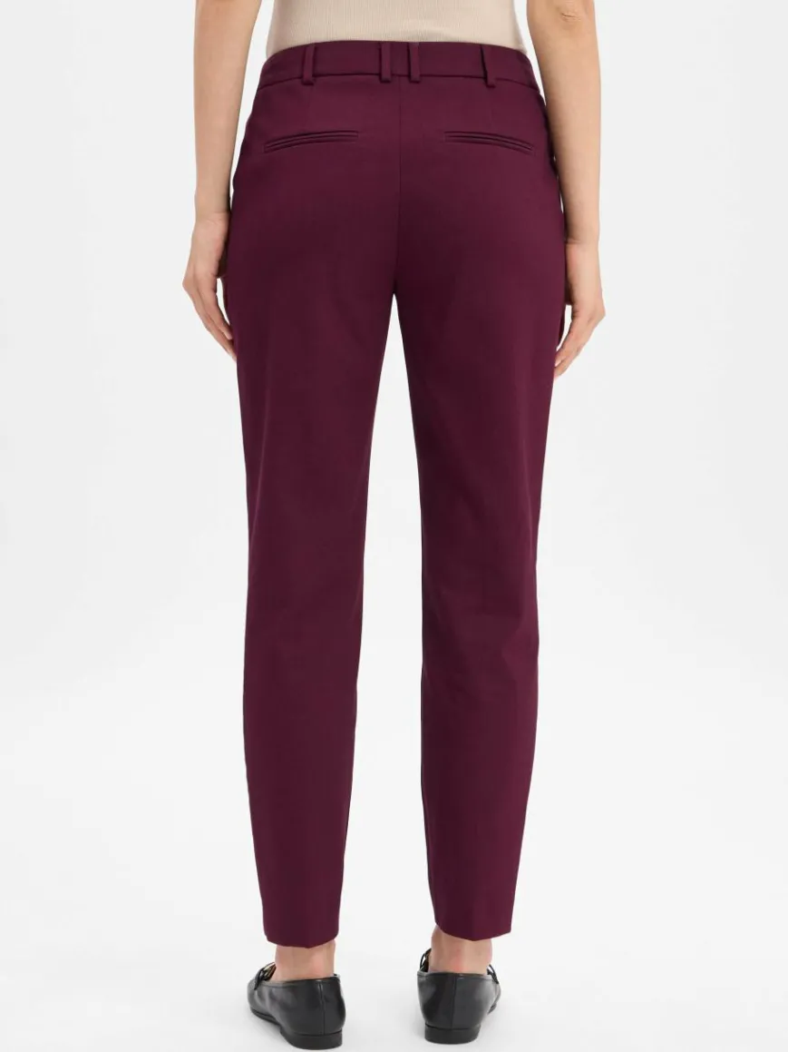Marie Lund Hosen*Damen Hose aubergine uni