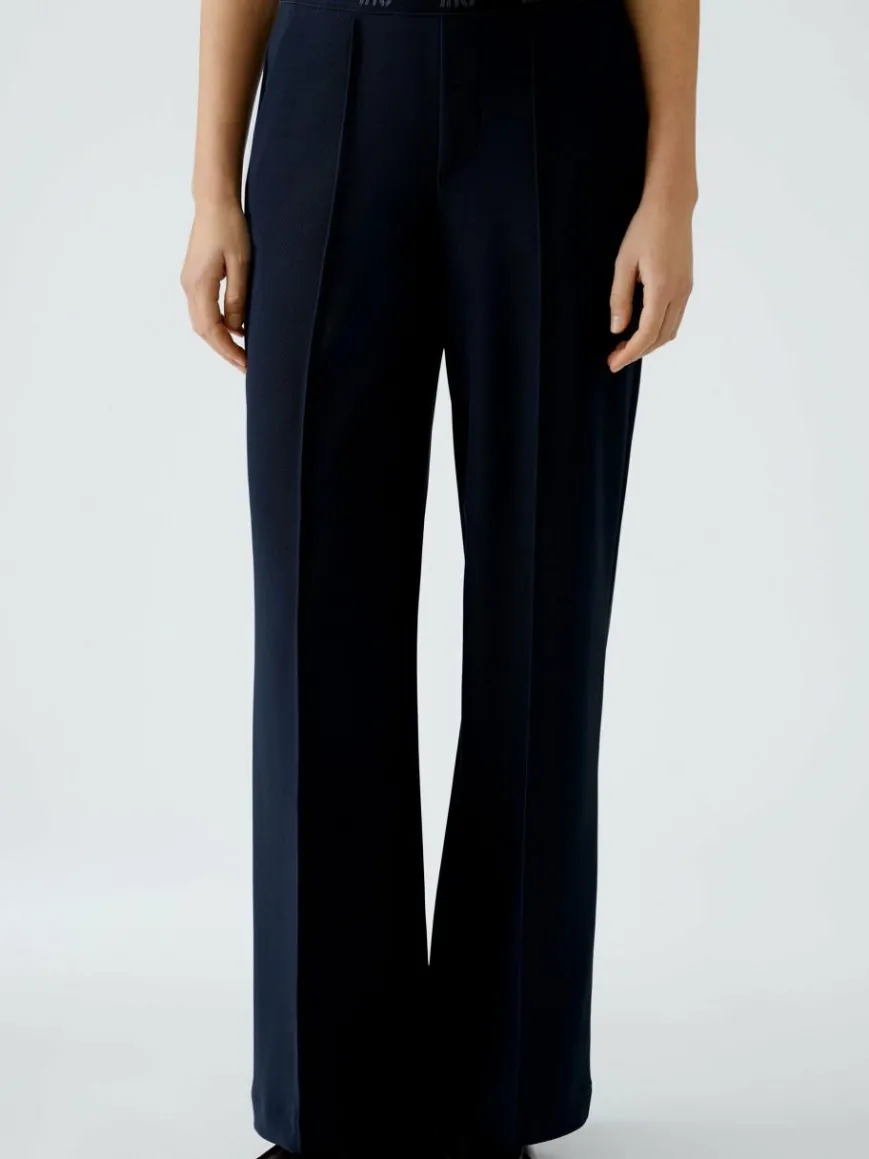 Oui Hosen*Damen Hose blau uni