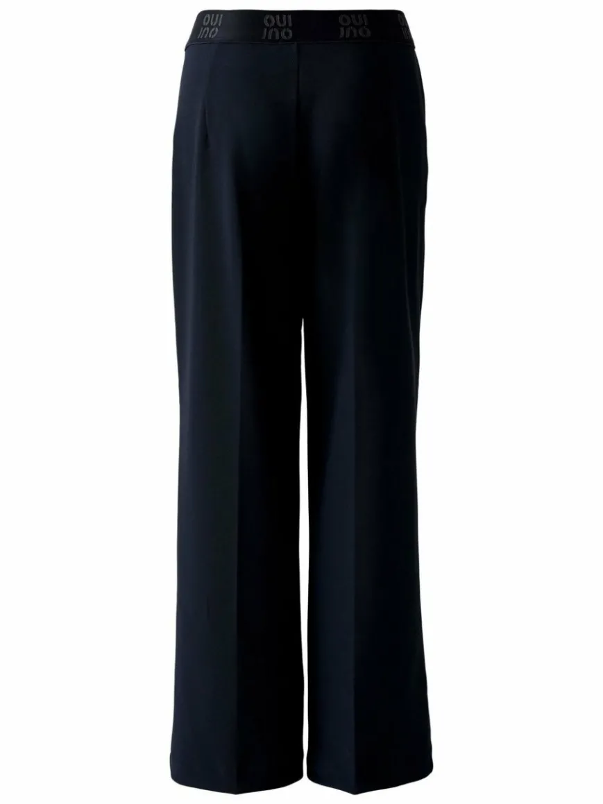 Oui Hosen*Damen Hose blau uni