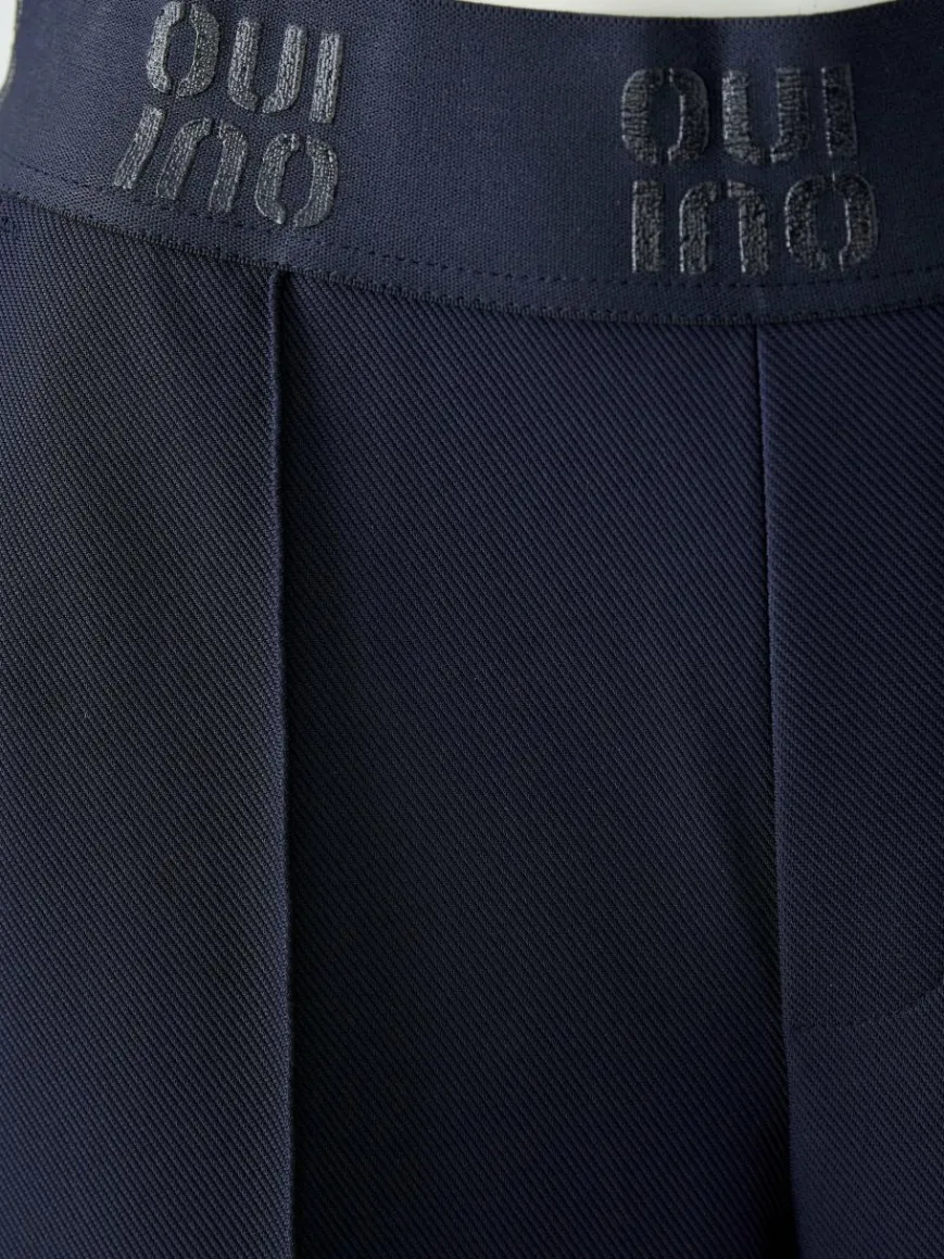 Oui Hosen*Damen Hose blau uni