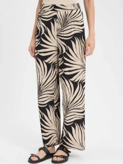 s.Oliver BLACK LABEL Hosen*Damen Hose schwarz beige gemustert