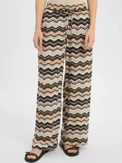 zero Hosen*Damen Hose beige mehrfarbig gemustert