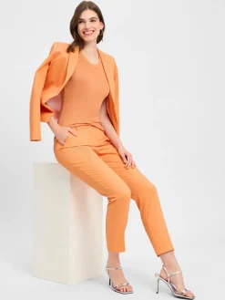 Marie Lund Hosen*Damen Hose aprikot uni