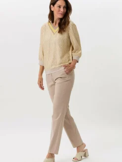 Frank Walder Hosen*Damen Hose beige uni